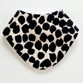 Black & Cream Spots Bandana Dribble Bib