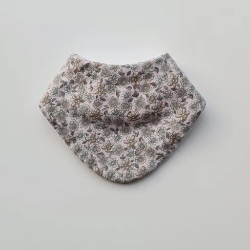 Flannelette Dainty Floral Bandana Dribble Bib