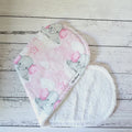 Flannelette Pink Elephants Burp Cloth