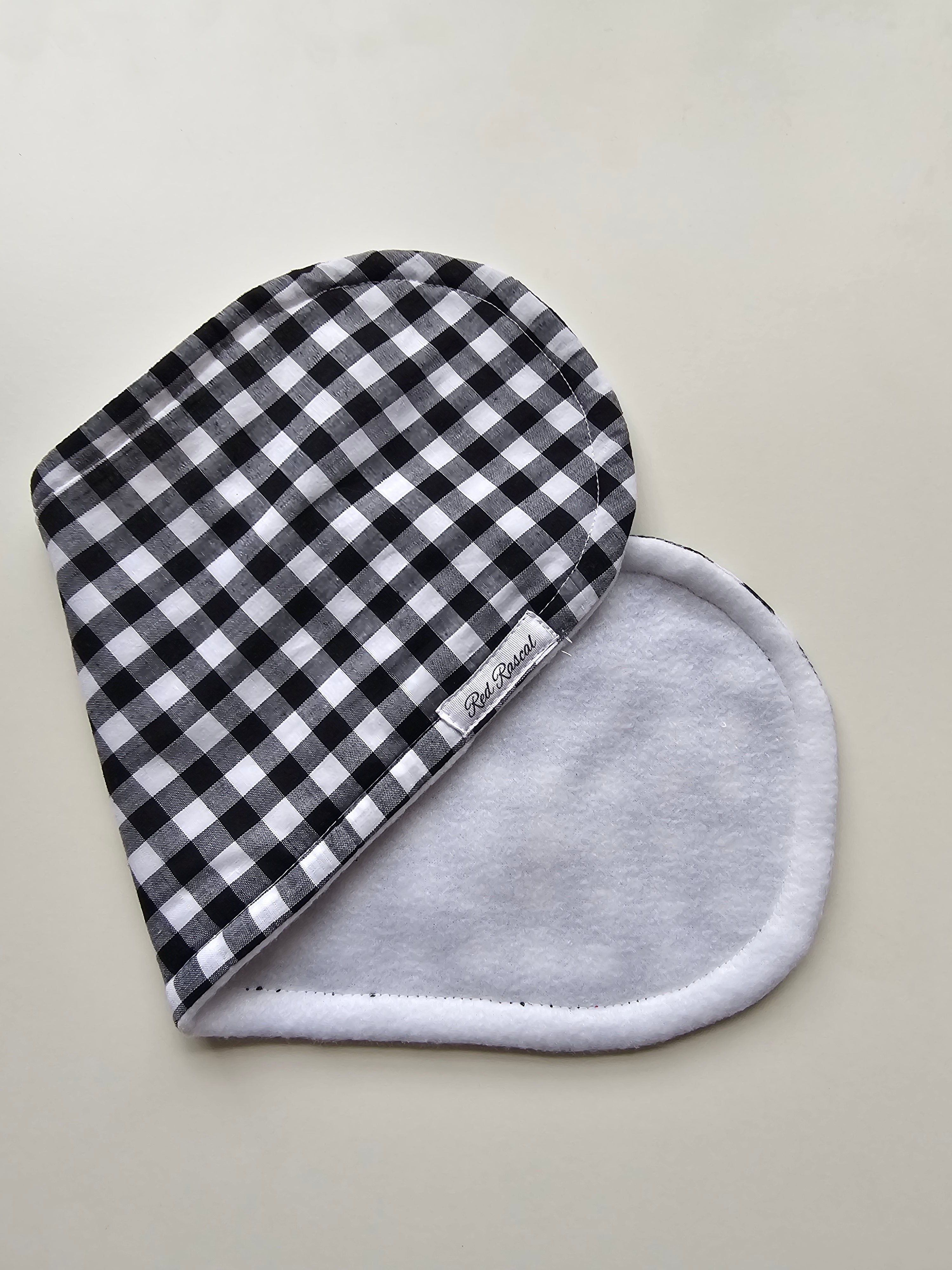 Black & White Gingham Burp Cloth