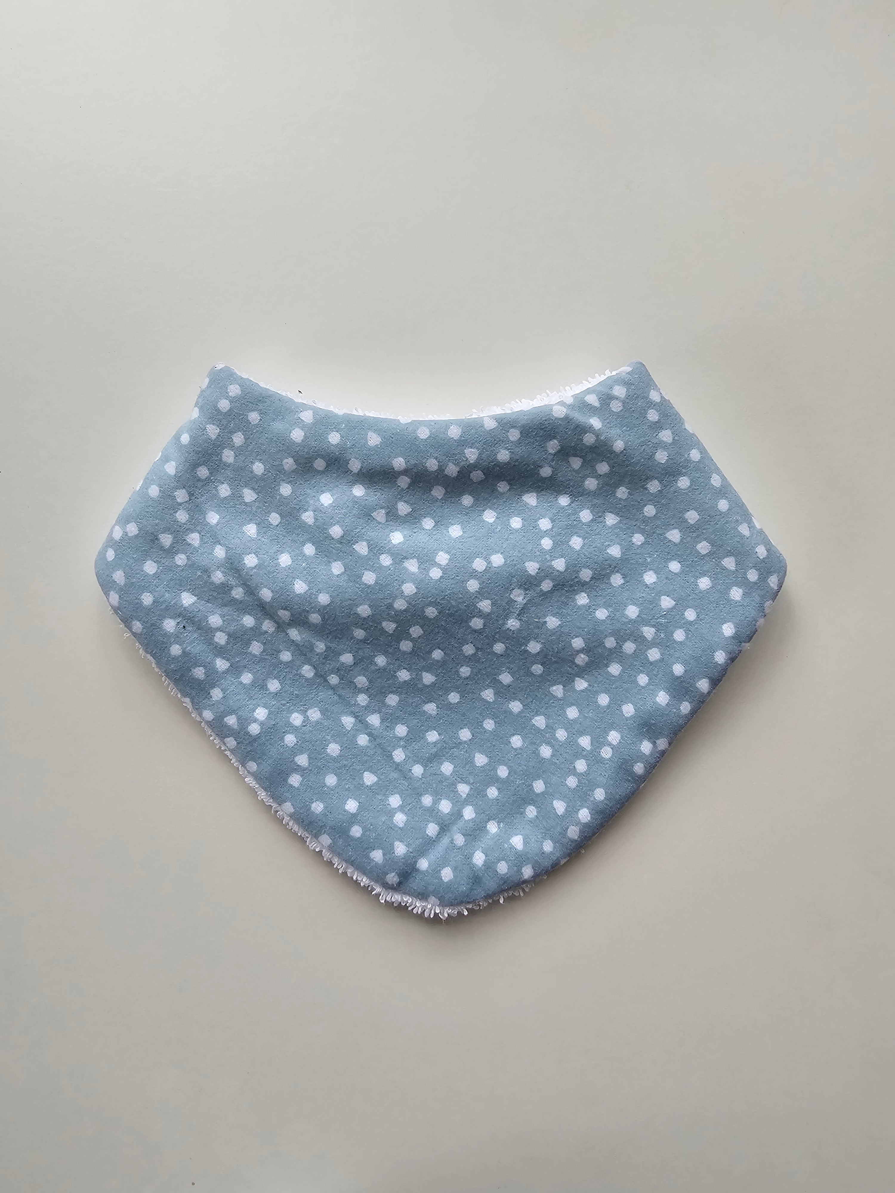 Flannelette Ditzy Blue Bandana Dribble Bib