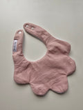 Blush Linen Scalloped Dribble Bib