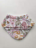 Flannelette Floral Bunnies Bandana Dribble Bib
