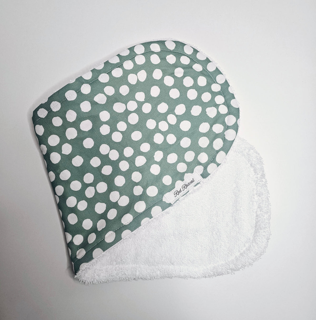 Mint Spots Burp Cloth