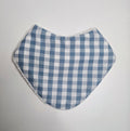 Dusty Blue Gingham Bandana Dribble Bib