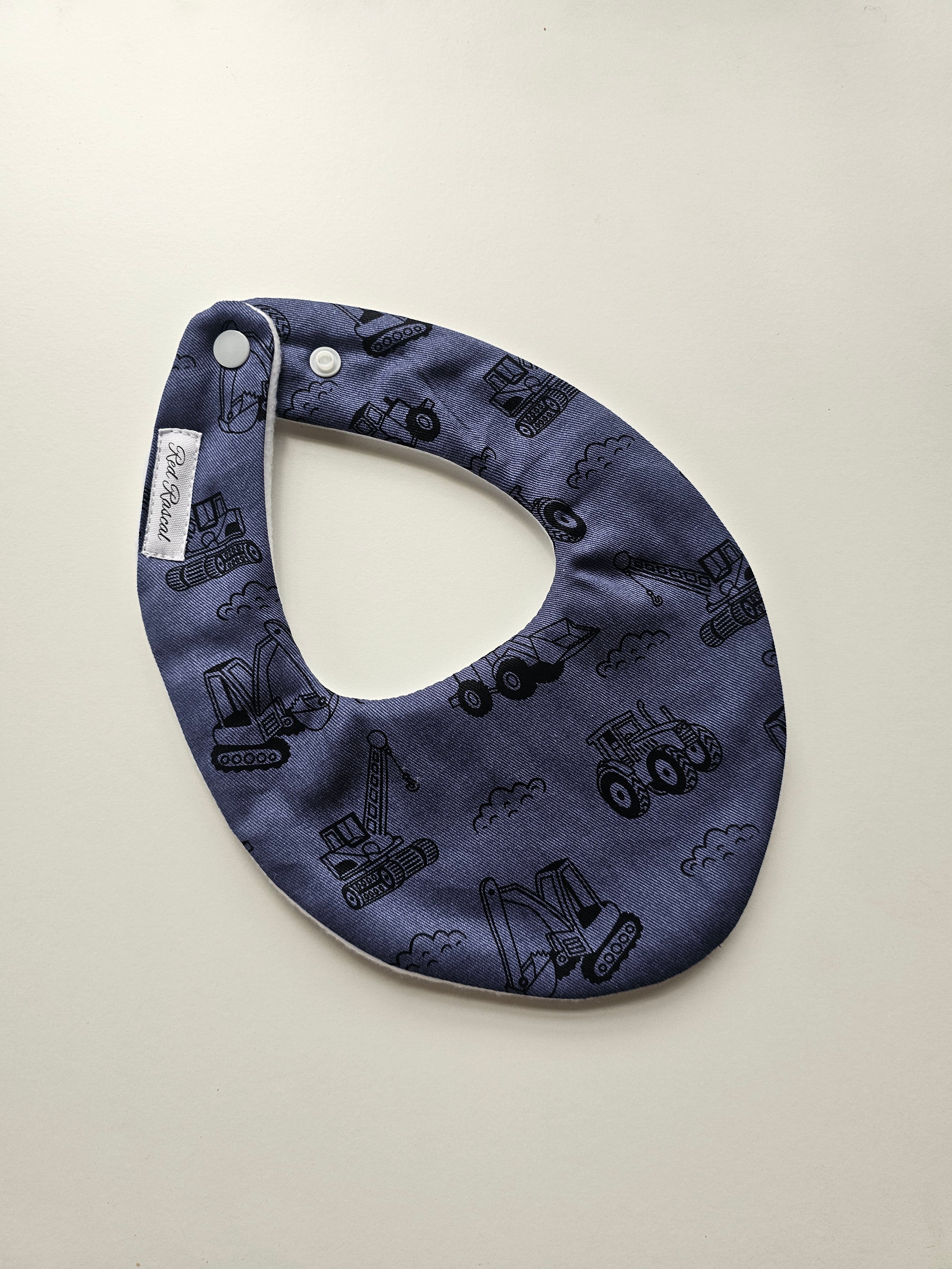 Navy Construction Flat Bandana Dribble Bib