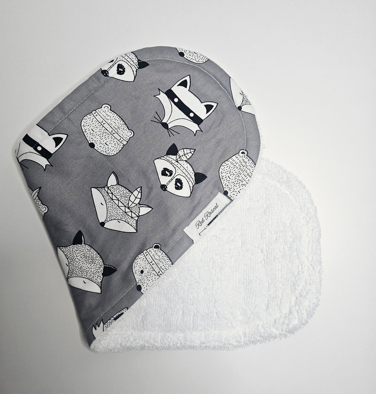 Grey Foxes Burp Cloth