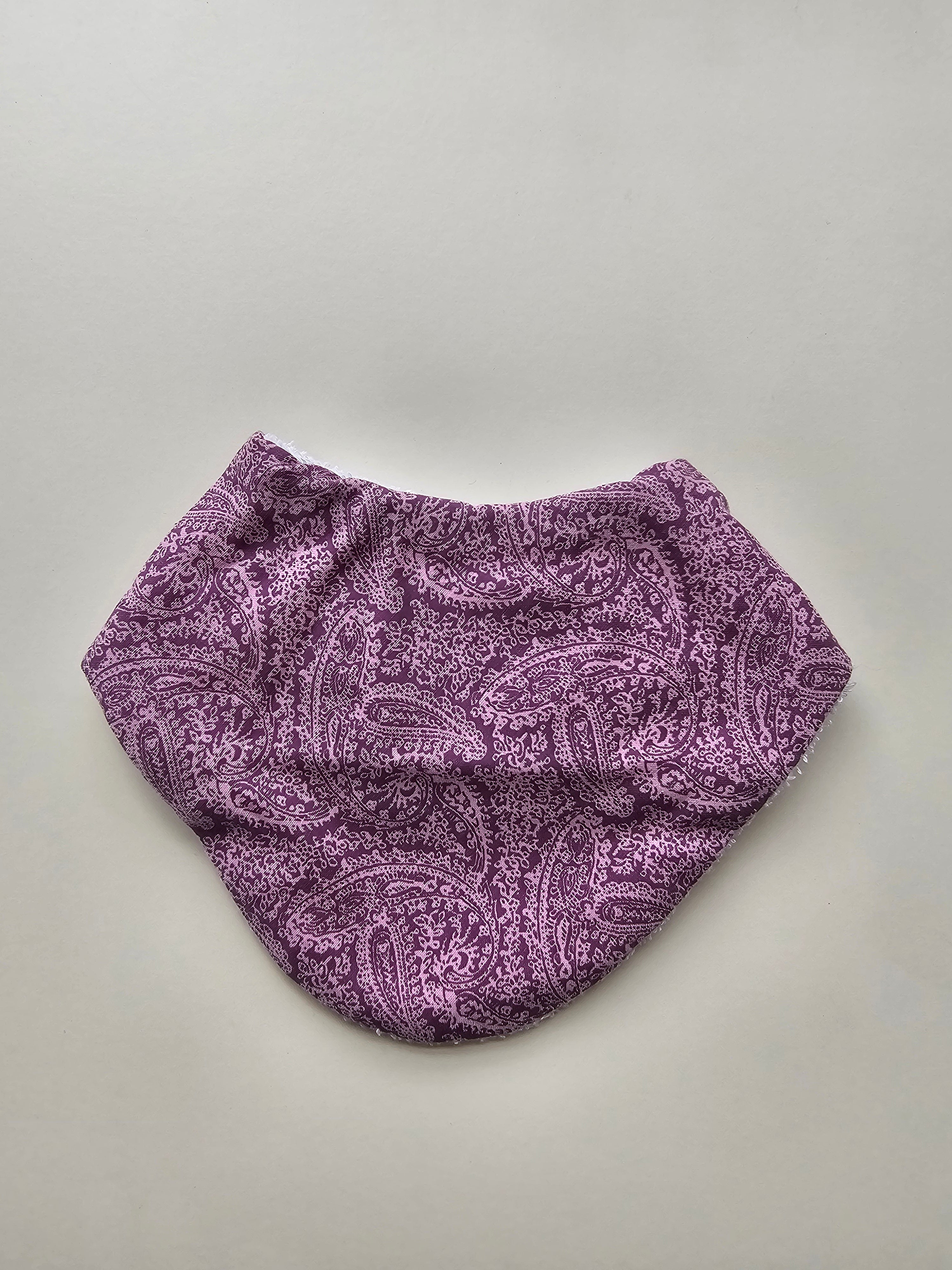 Purple Paisley Bandana Dribble Bib
