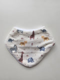 Flannelette Zoo Friends Bandana Dribble Bib