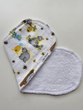 Flannelette Honey Bears Burp Cloth