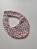 Blush Spots Flat Bandana Dribble Bib