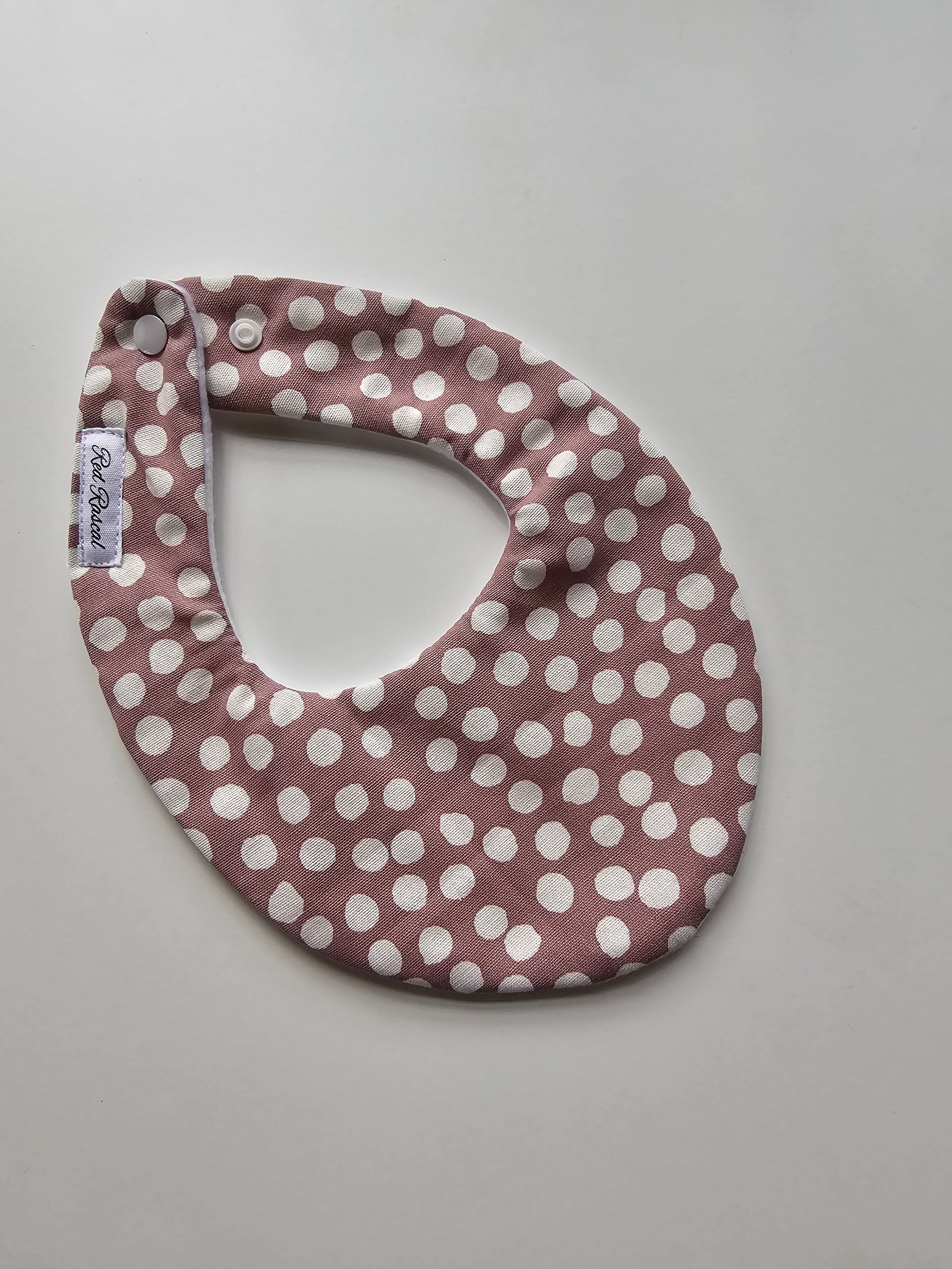 Blush Spots Flat Bandana Dribble Bib