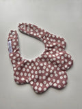 Blush Spots Scalloped Dribble Bib