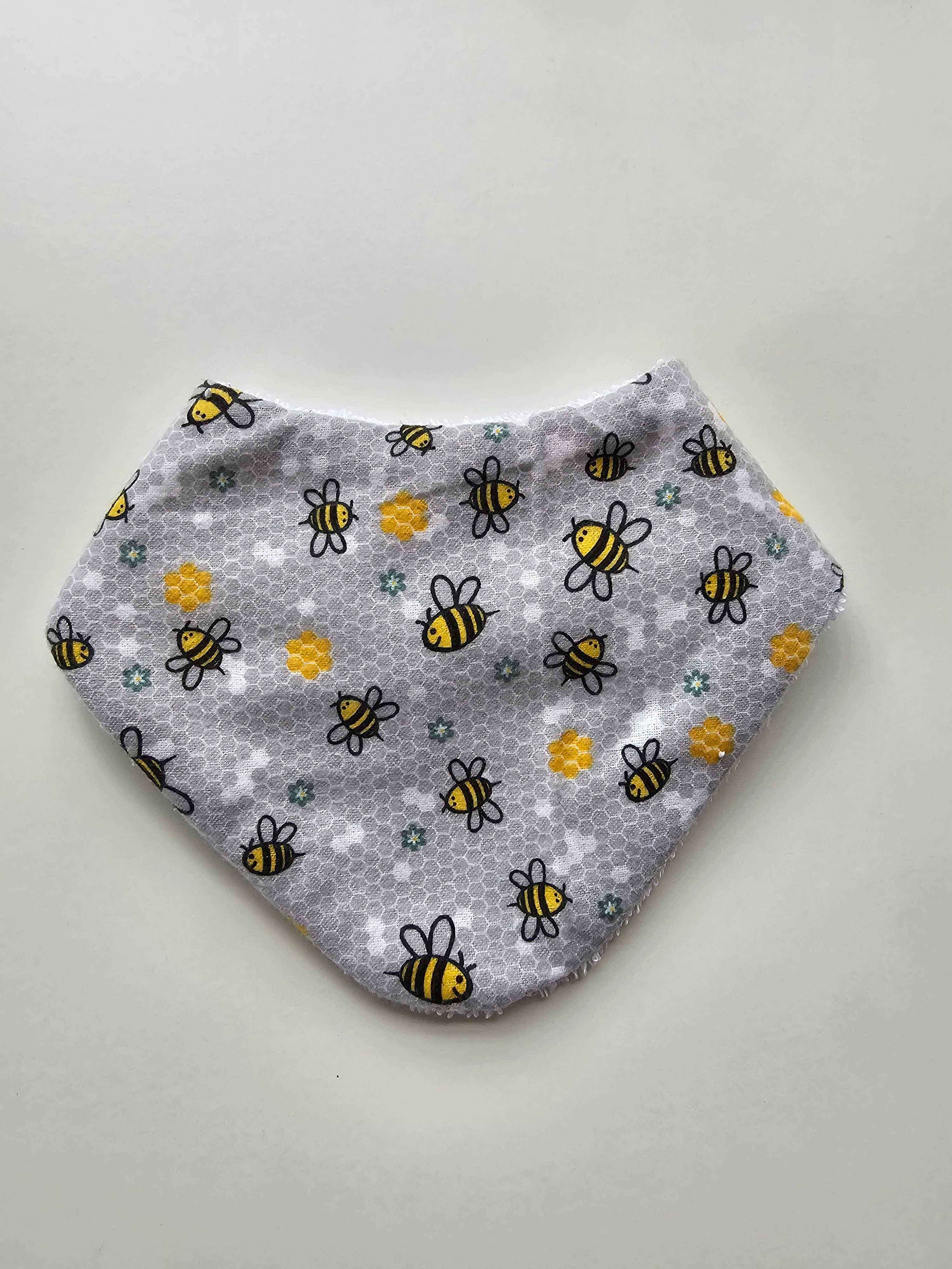 Flannelette Buzzy Bee Bandana Dribble Bib