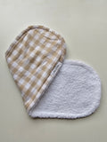 Oatmeal Gingham Burp Cloth