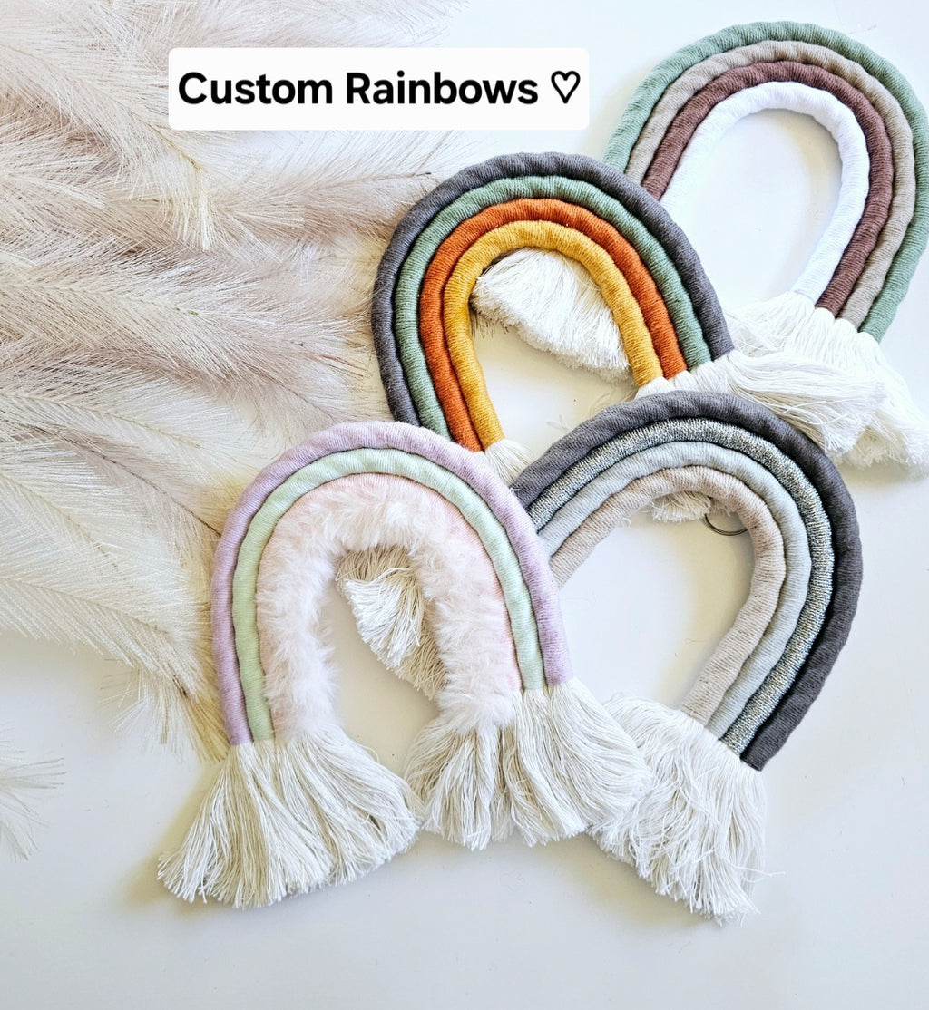 Custom Macrame Rainbow Wall Hanging - Made to order