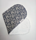 Navy Floral Burp Cloth