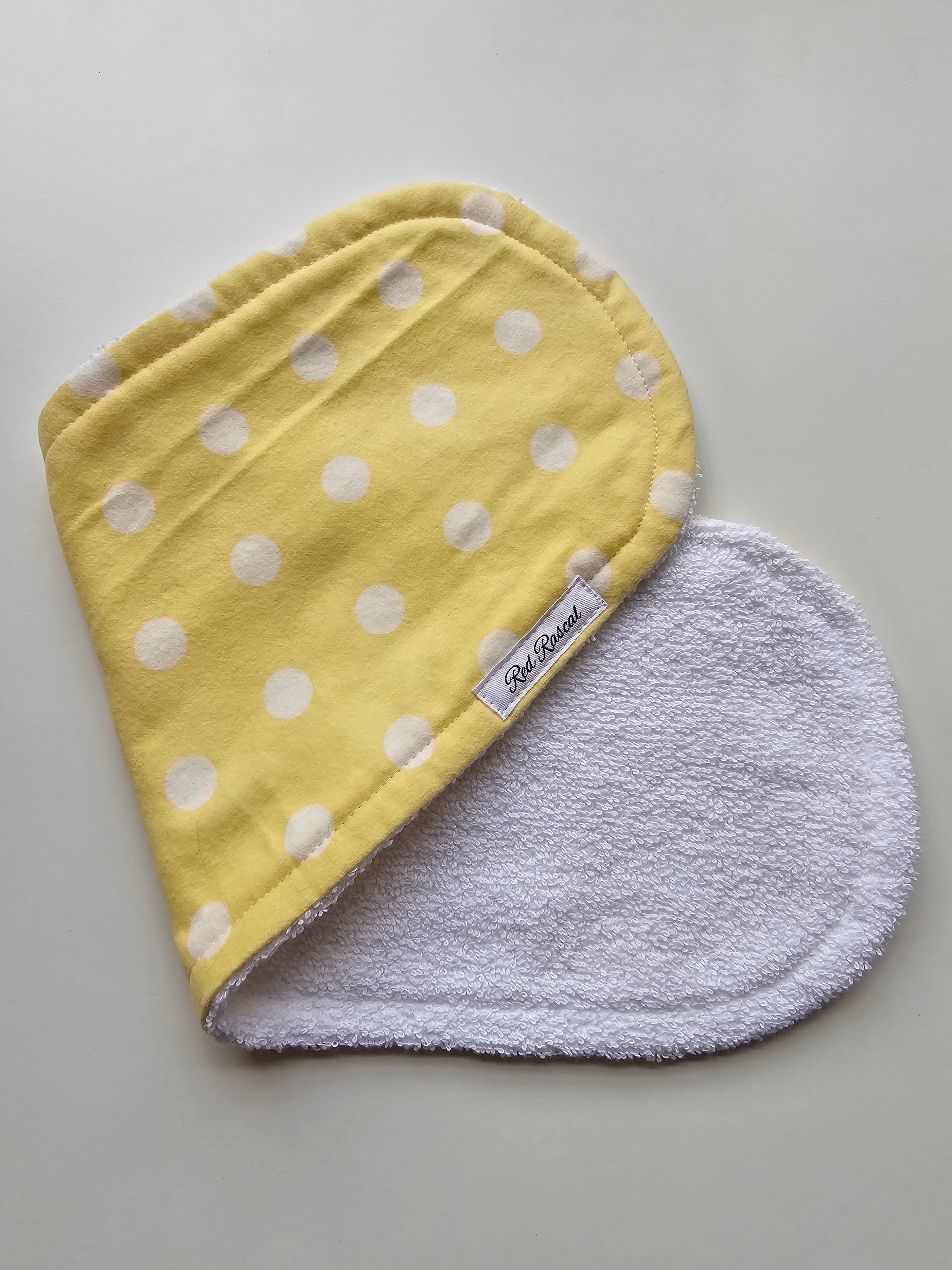 Flannelette Yellow Spots Burp Cloth