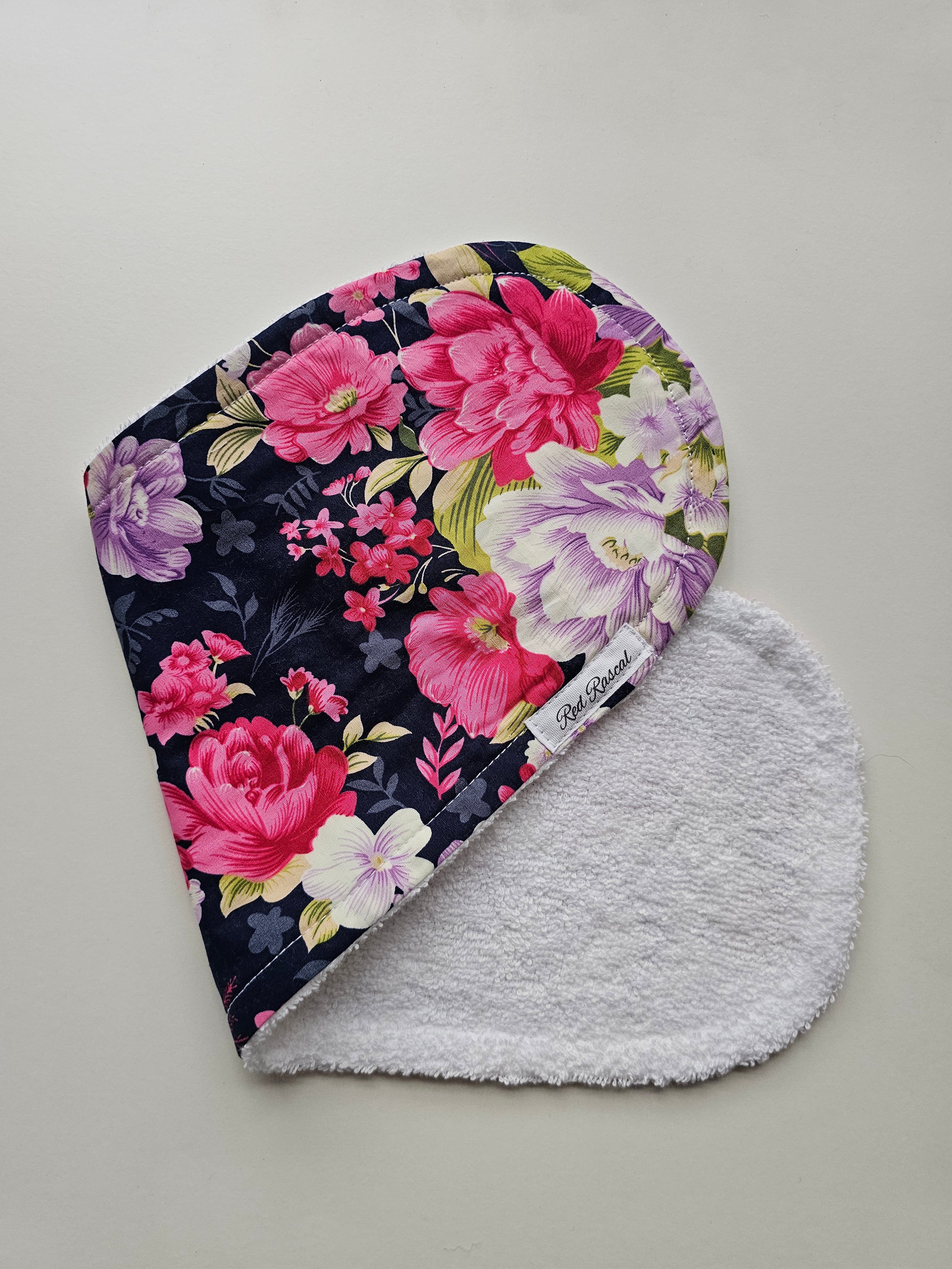Navy Bloom Burp Cloth