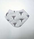 Flannelette Grey Foxes Bandana Dribble Bib