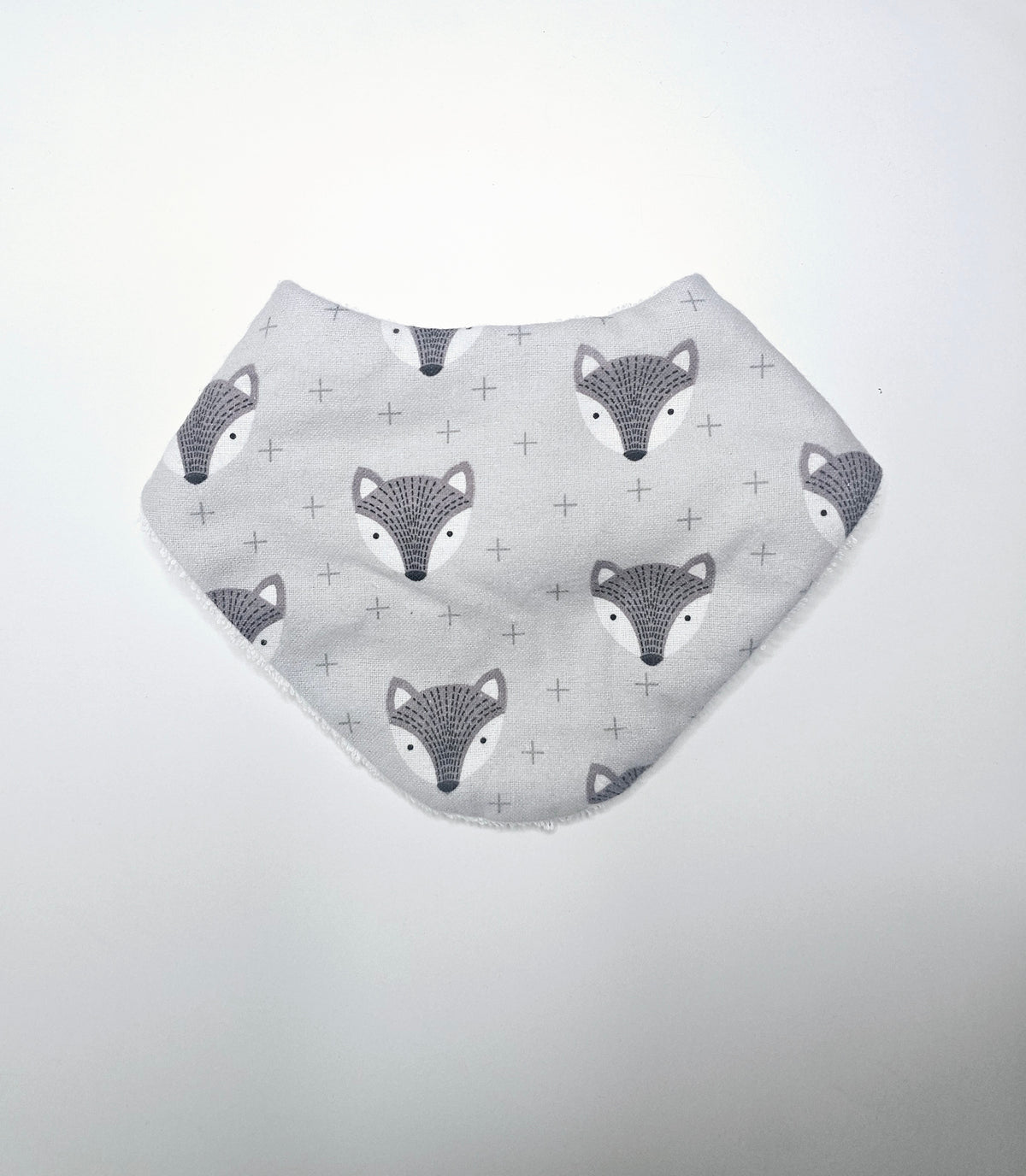 Flannelette Grey Foxes Bandana Dribble Bib