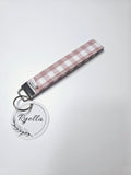 Blush Gingham Wristlet