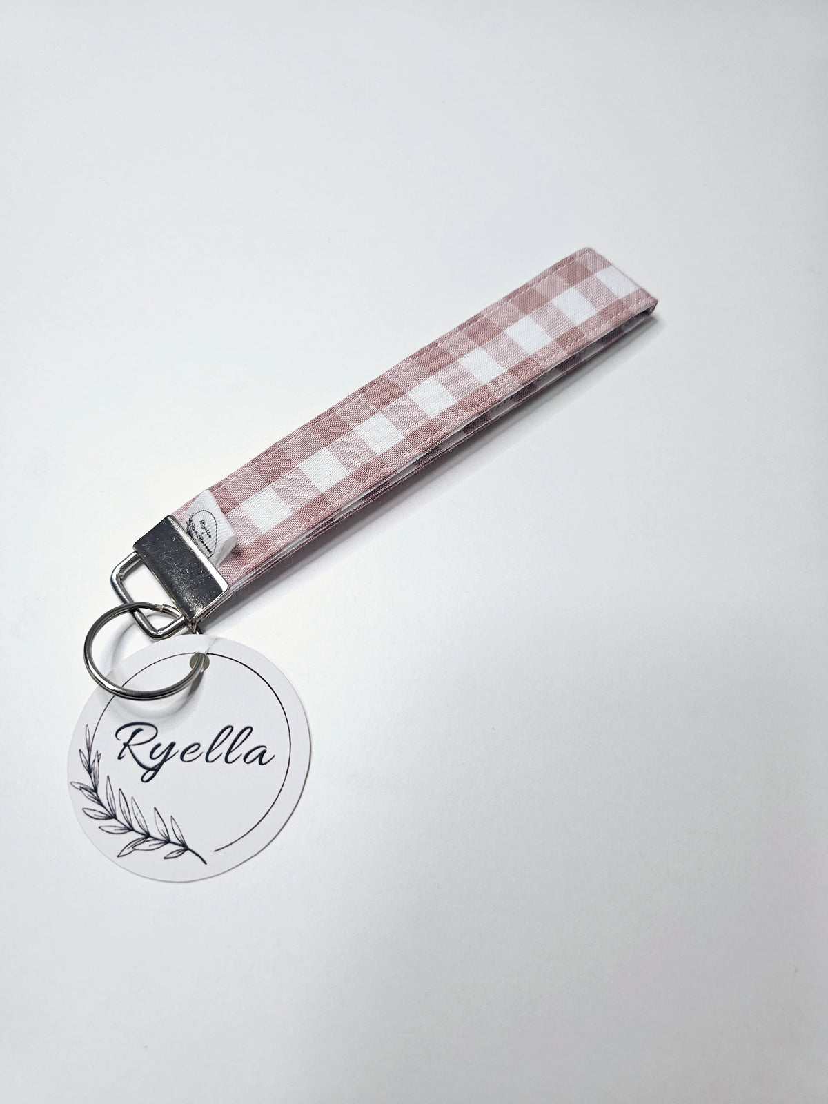 Blush Gingham Wristlet