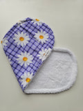 Purple Daisy's Burp Cloth