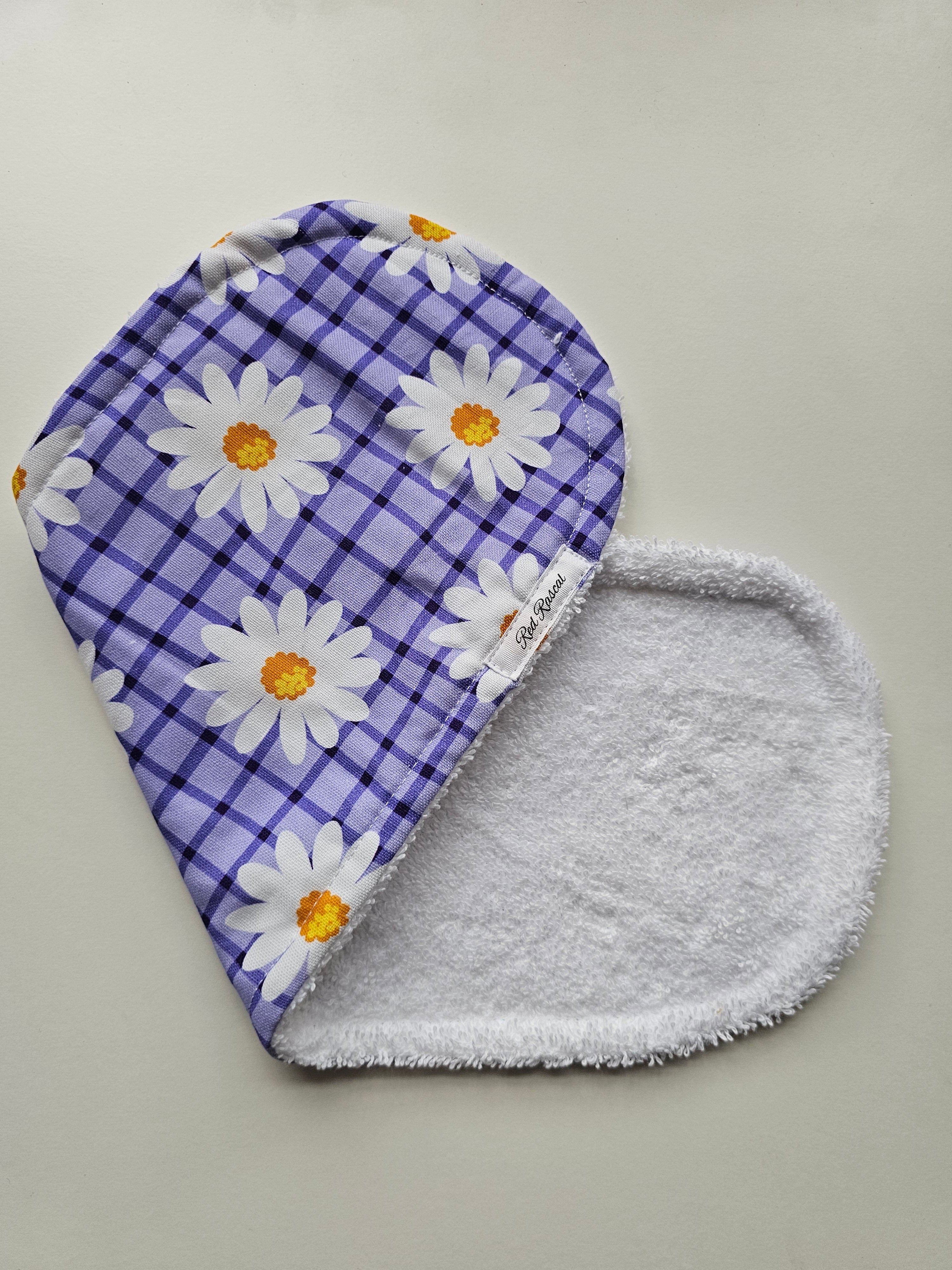 Purple Daisy's Burp Cloth