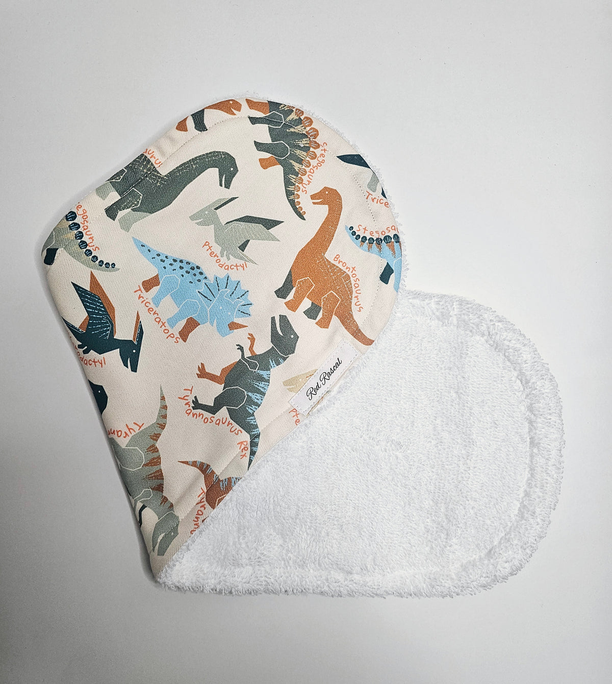 Named Dinos Burp Cloth