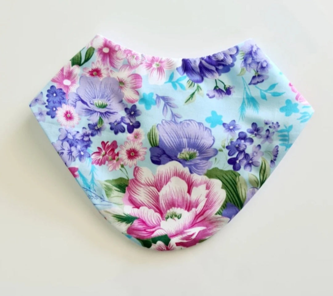 Blue Blossom Bandana Dribble Bib