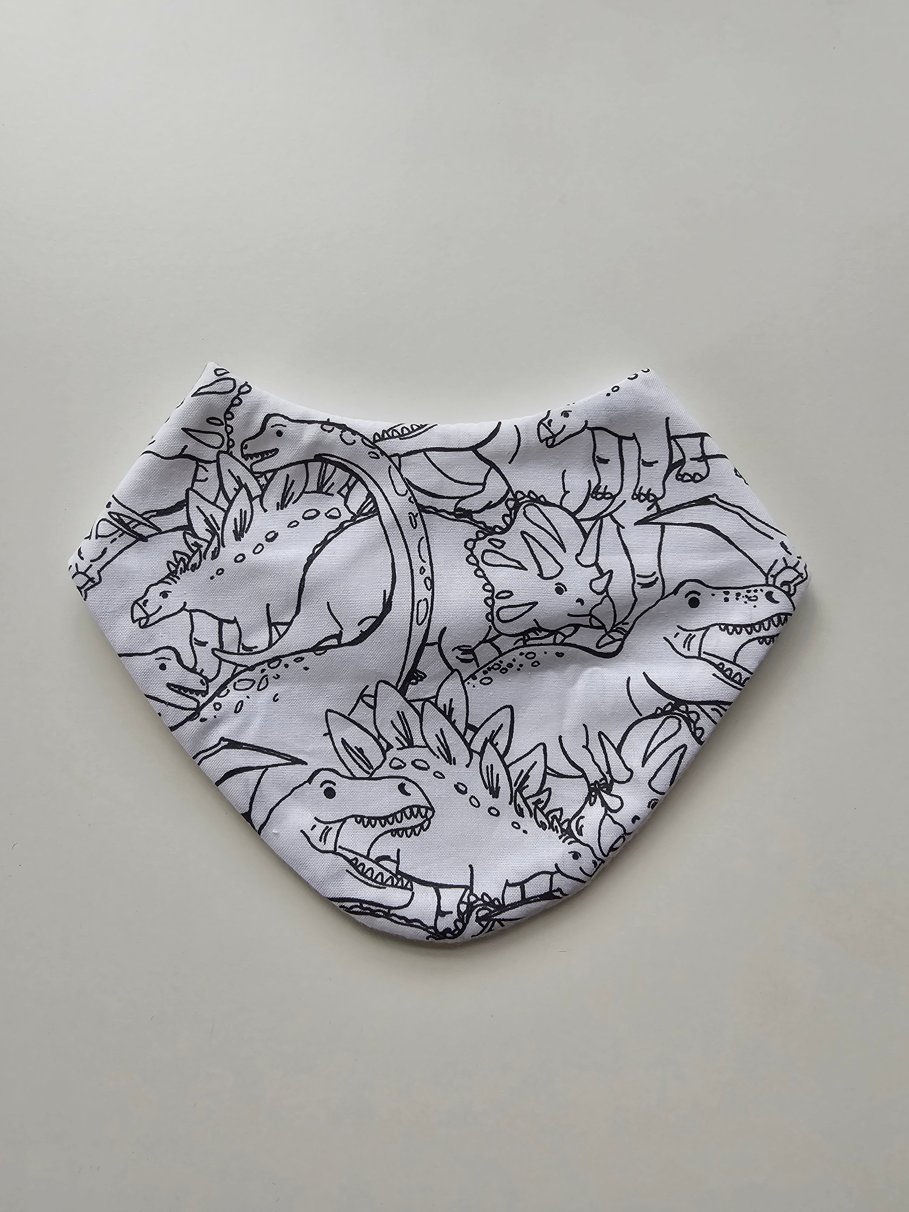 Monochrome Dinos Bandana Dribble Bib