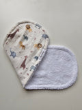 Flannelette Zoo Friends Burp Cloth