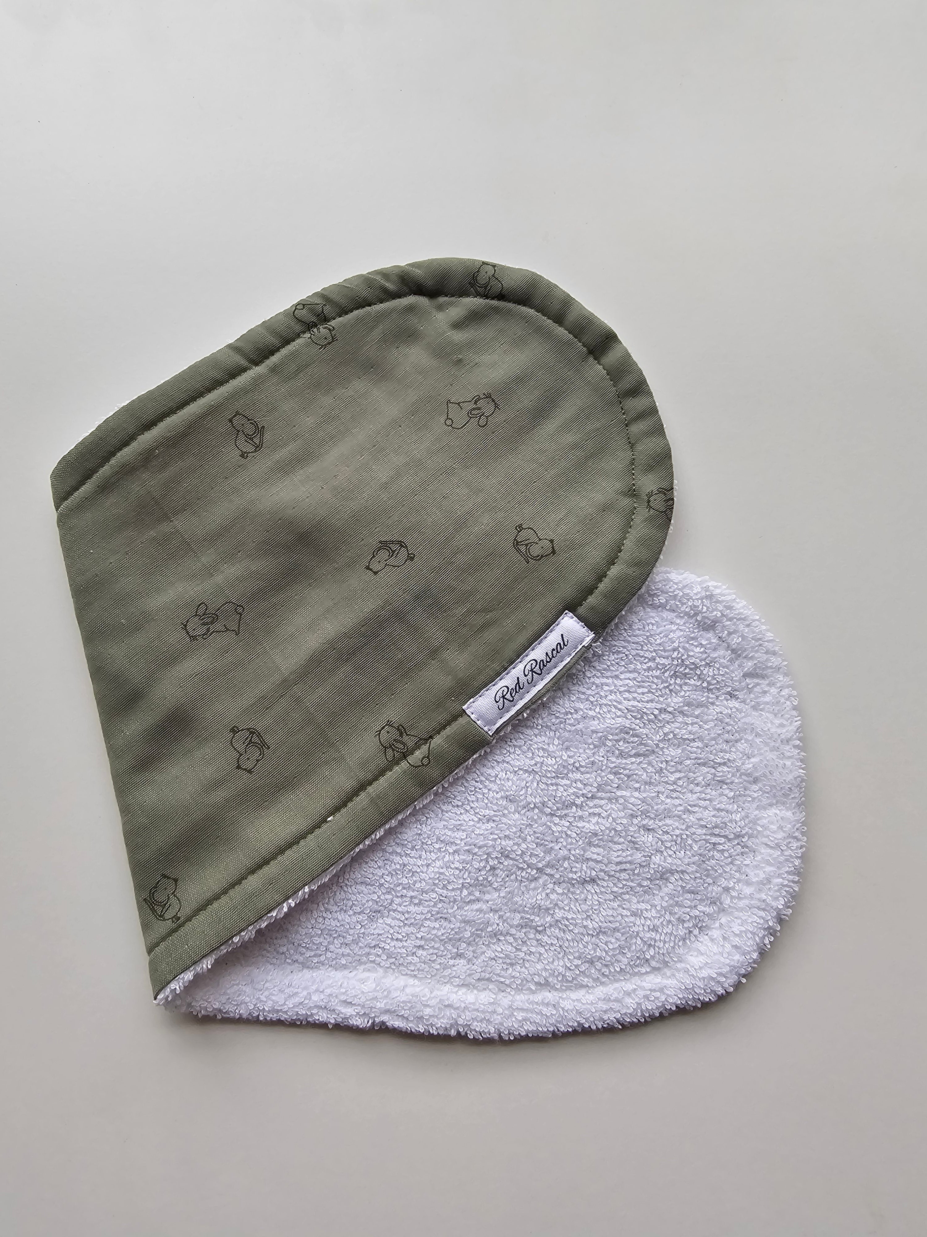 Khaki Friends Burp Cloth