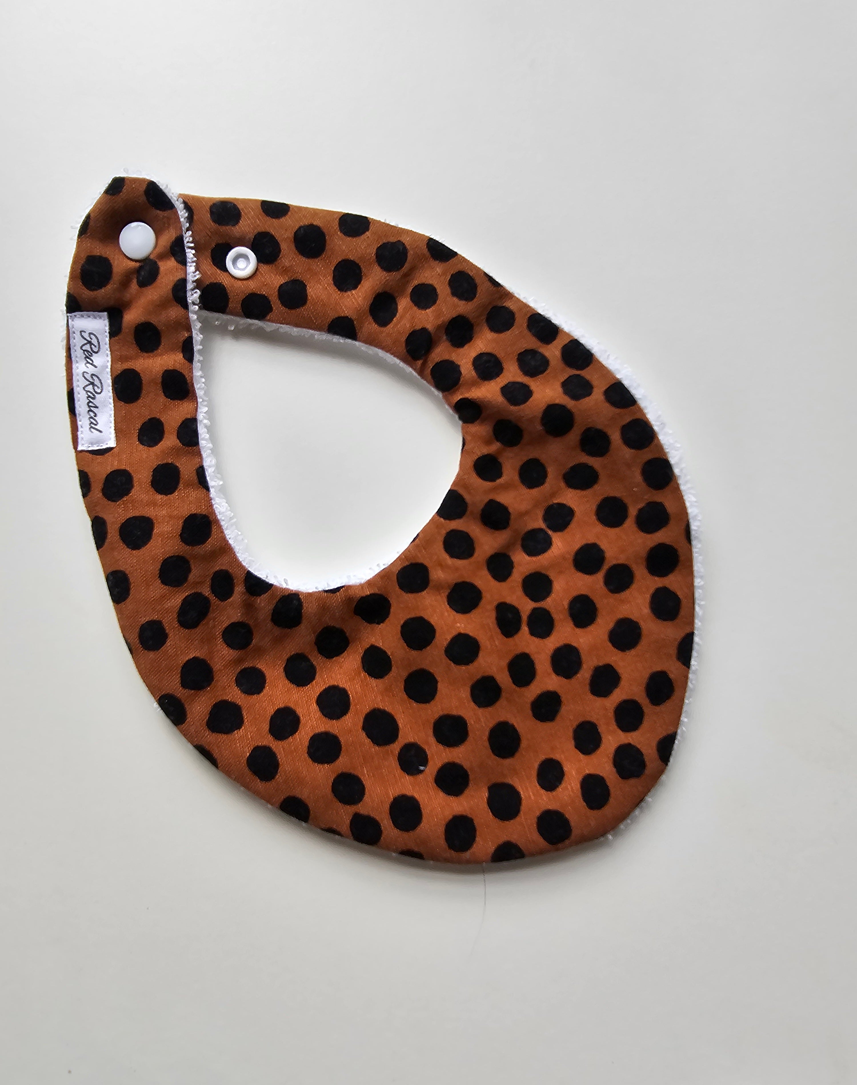Toffee Spots Flat Bandana Dribble Bib